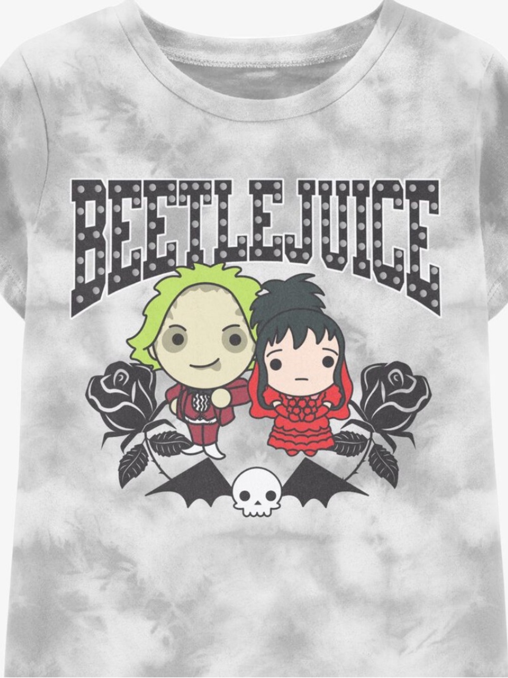 Beetlejuice Kids Graphic Tee - Gray Tie-Dye